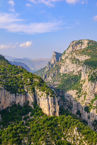 Het landschap van de Gorges du Verdon in de Provence