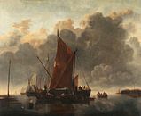 Schiffe auf ruhiger See, Jan van de Cappele von Meisterhafte Meister Miniaturansicht