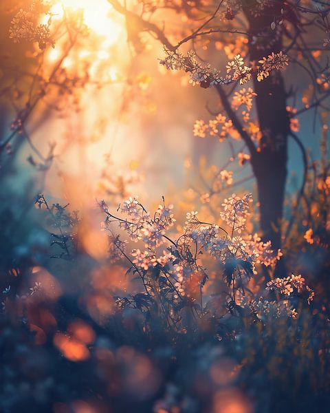 Herbstmorgen erwacht von fernlichtsicht