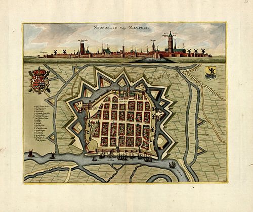 Nieuwpoort sur la côte flamande vers 1700