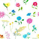 Buntes nahtloses florales Muster von Ivonne Wierink Miniaturansicht