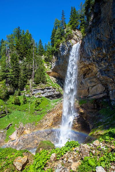 The Johannes waterfall conjures up a rainbow by Christa Kramer