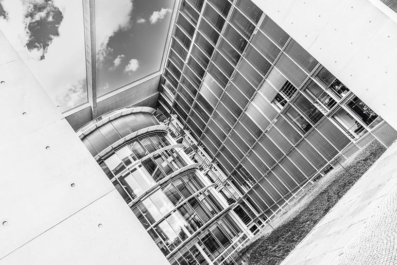 Détail Paul-Löbe-Haus Berlin noir et blanc par Mixed media vector arts