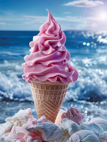 heerlijke ijscreaties in verleidelijke kleuren en achtergronden