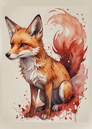 Vos aquarel