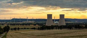 Centrale nucléaire de Grohnde- Panorama au coucher du soleil sur Frank Herrmann
