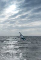 Windsurfers op de Noordzee