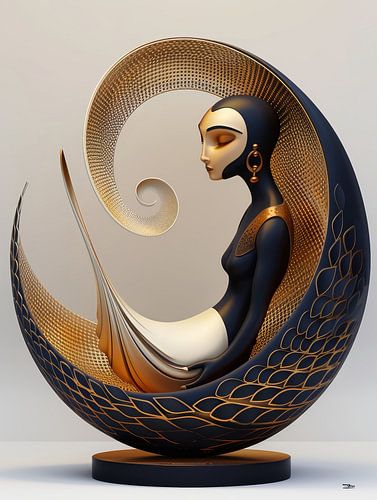 sculptuur uit dier en mens