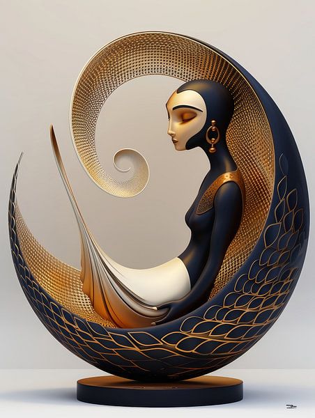 sculptuur uit dier en mens van Gelissen Artworks