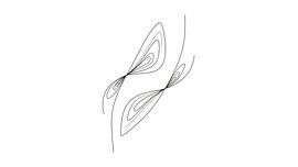 Unendliche Schleife: Minimalistische abstrakte verschlungene Linienkunst