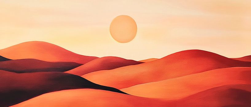 Gentle waves under a golden sky by Poster Art Shop