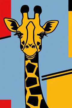 Giraffe in levendige kleuren van Imperial Art House