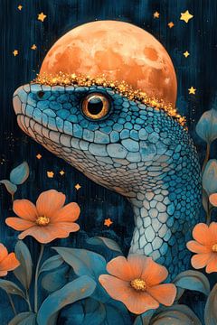 Lunar Bloom - Serpent Moonlight Crown