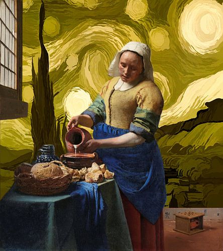 Das Milchmädchen und die Sternennacht von Digital Art Studio