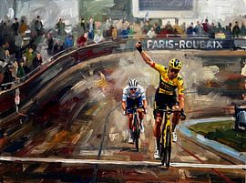 Paris-Roubaix Cycling Art 2026 Painting by Jan Keteleer