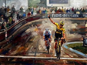 Gemälde „Paris-Roubaix Cycling Art 2026“