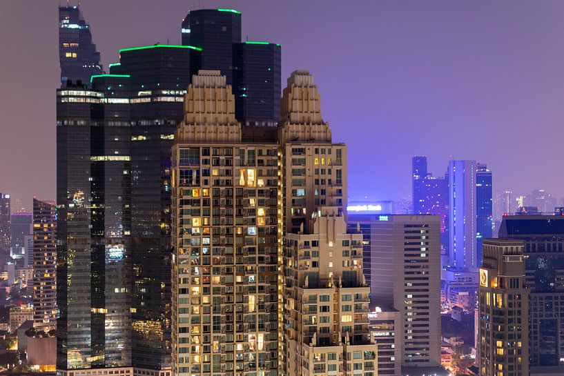 Skyline of Bangkok by Bart van Lier