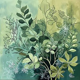 Grafik Grüne Flora