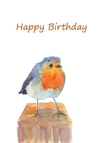 Joyeux anniversaire rouge-gorge