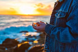 Sunset by the sea by Poster Art Shop