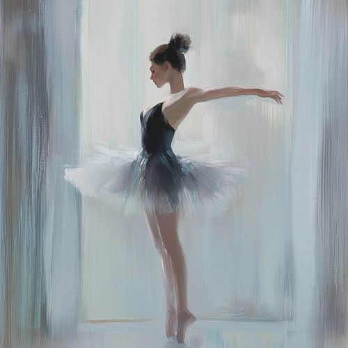 Graceful ballerina shrouded in dreamy light