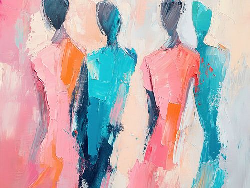 Abstrakte Figuren in Farbe