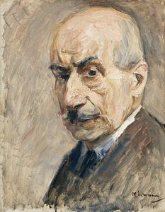 Selbstbildnis, Büste im Dreiviertelprofil nach links, MAX LIEBERMANN, Um 1922