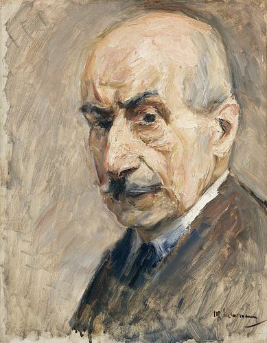 Zelfportret, buste in driekwart profiel naar links, MAX LIEBERMANN, rond 1922