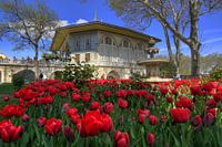 In de vierde binnenplaats van het Topkapi paleis