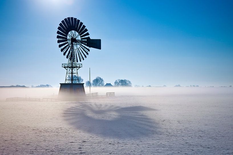 Winterlandschap Nederland van Peter Bolman