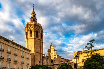 El Miguelete Glockenturm der Kathedrale von Valencia Spanien von Dieter Walther