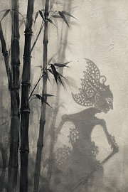 Fluisteringen van bamboe en wayang I Indonesië I Minimalistisch van Vínculae