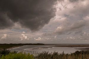 Donkere wolken boven Het Zwin van Edwin van Amstel