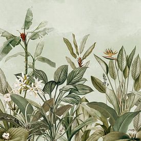 Vintage exotische jungletuin van Floral Abstractions