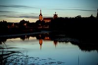 Het Bossche Broek Den Bosch bij zonsondergang met uitzicht op de Sint Jan
