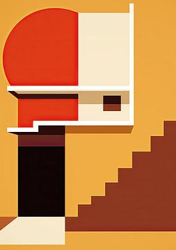 Bauhaus Poster Kunstdruck Design Architektur von Niklas Maximilian