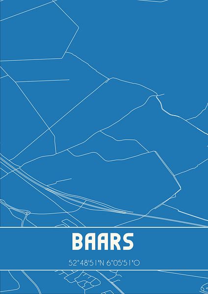 Blueprint | Carte | Perch (Overijssel) par Affiches de lieux
