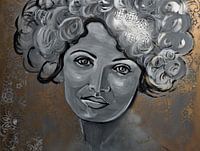 Woman with curls