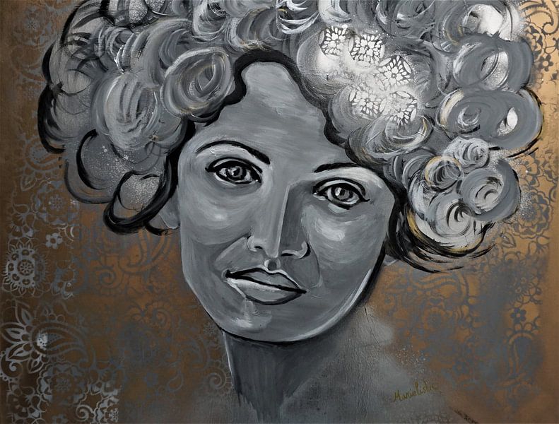 Femme aux boucles par Marielistic-Art.com