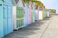 The beach huts of Saint-Aubin-sur-Mer
