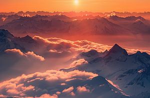 Wolkenmeer über Gipfeln