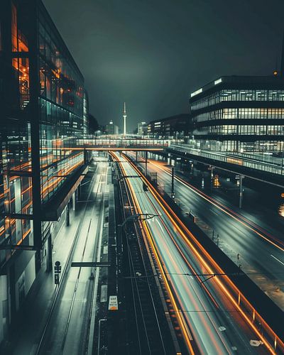 Nachtverlichting van de stad