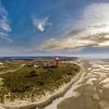 Texel von oben | Höhenaufnahme Eierland-Leuchtturm und Texeler Dünen | Wandkreis von RB-Photography