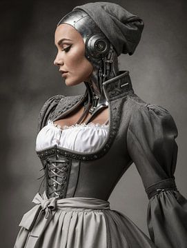 Profile of a borrowed origin by Klaus Tesching - Art-AI