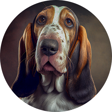 Portret van een Basset Hond Illustratie van Animaflora PicsStock