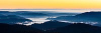 Panorama view from Feldberg in Black Forest