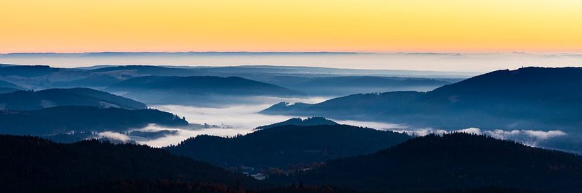 Panorama view from Feldberg in Black Forest by Werner Dieterich