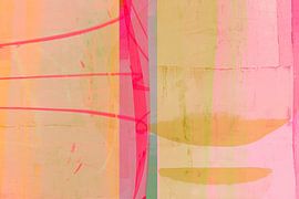 Modern abstract in neon en pastelkleuren (gezien bij vtwonen) van Studio Allee
