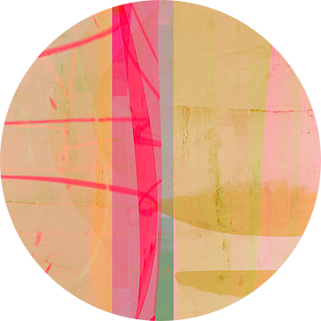 Modern abstract in neon en pastelkleuren van Studio Allee