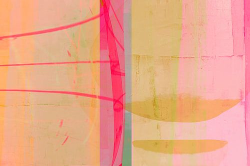 Modern abstract in neon en pastelkleuren